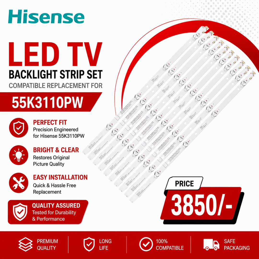 Hisense 55K3110PW LED TV Backlight Strip Set | Compatible Replacement for 55 Inch LED TV