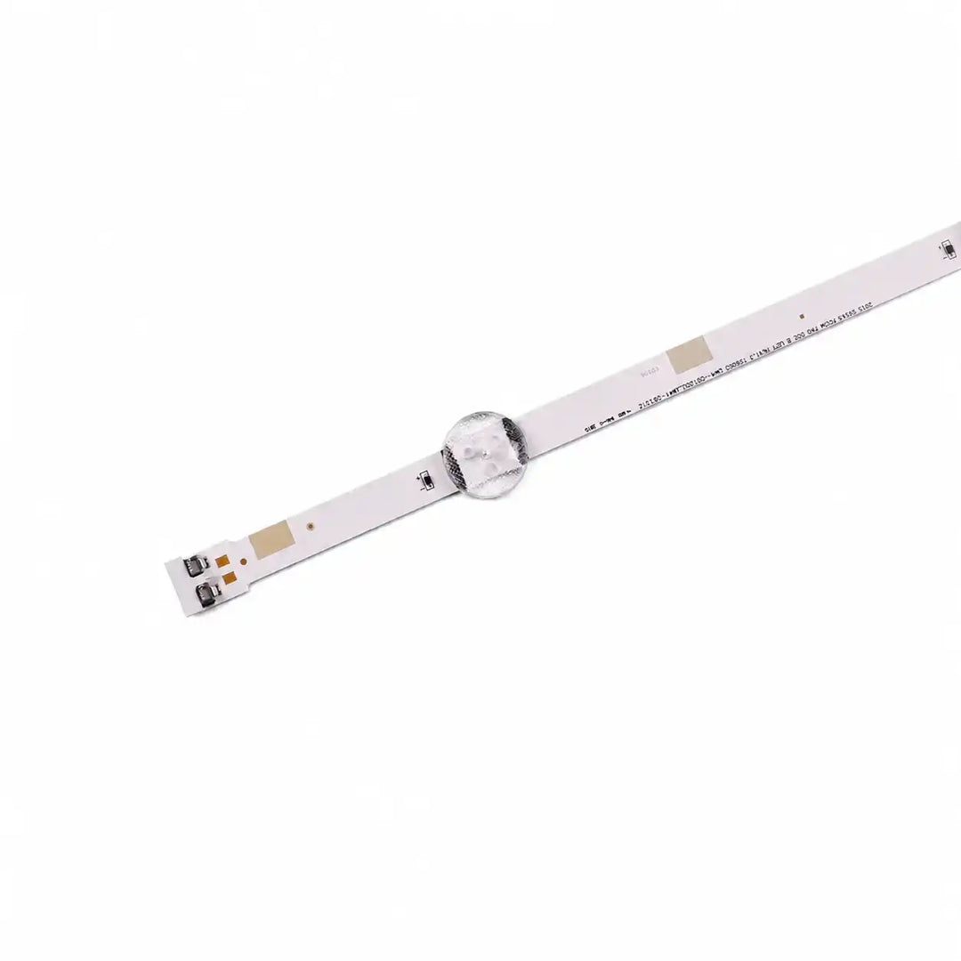 LED TV backlight strip with circular lens and connector