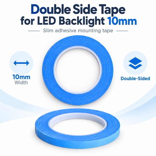 Double Side Slim Tape for LED Backlight 10mm – LED Strip Mounting Tape