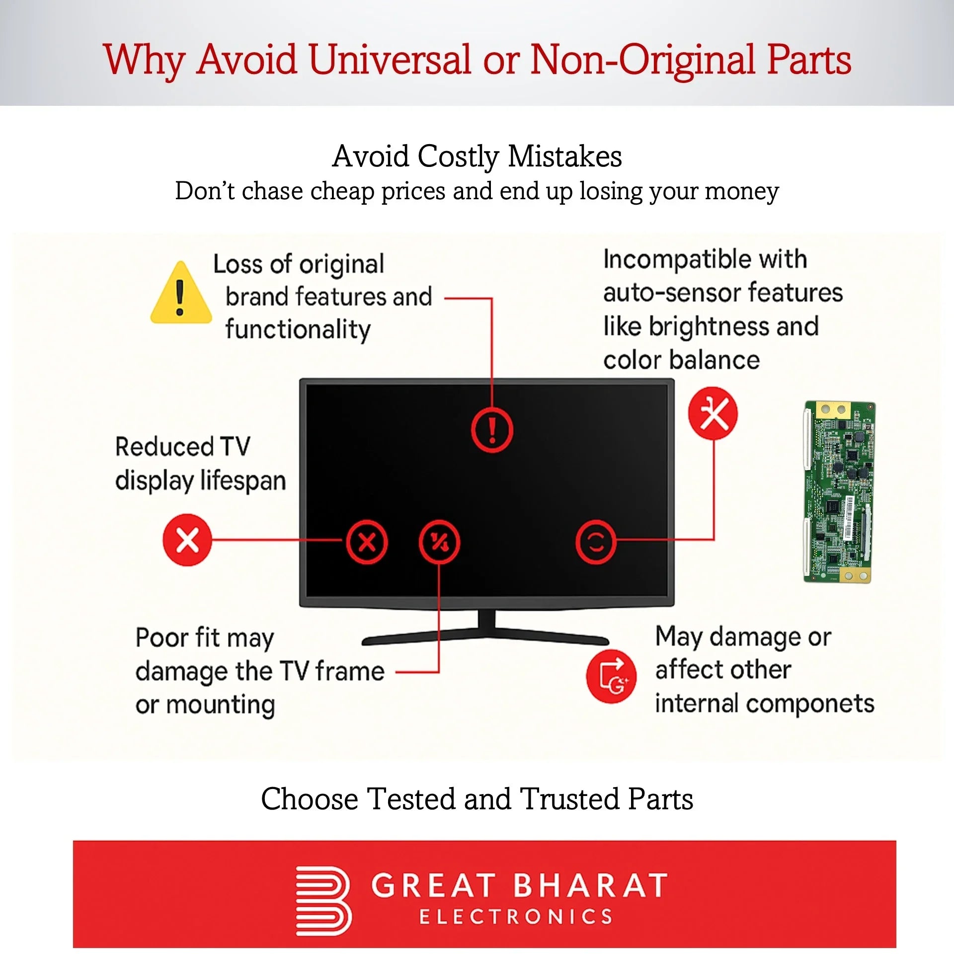 LG 43LM5760PTC T-Con Board – Original LG 43 Inch LED TV Part - Great Bharat Electronics