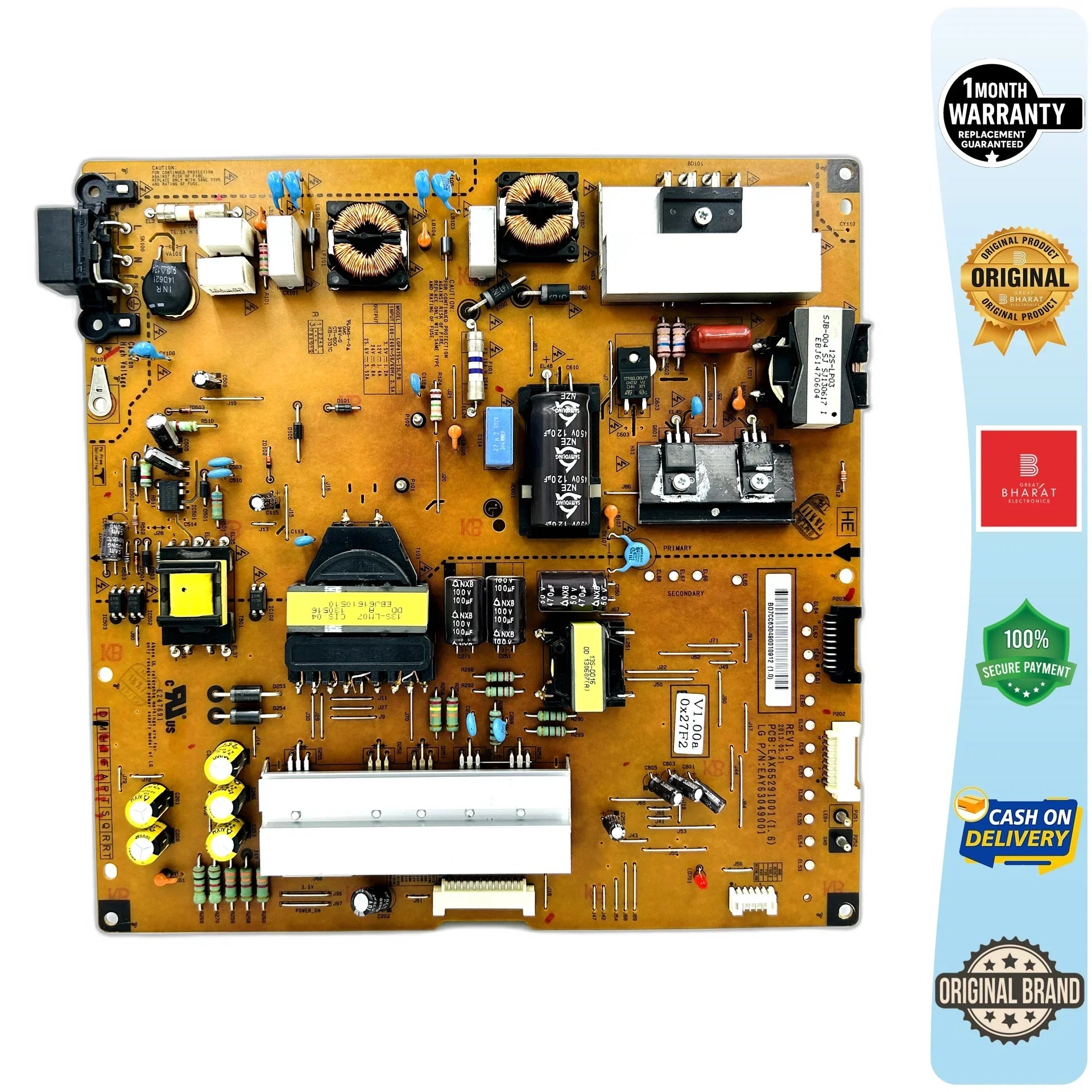 LG 55LA710V Power Supply Board – Original LG 55 Inch LED TV SMPS - Great Bharat Electronics