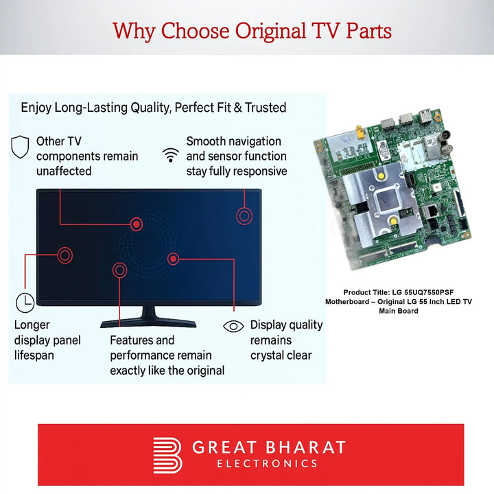 LG 55UQ7550PSF Motherboard – Original LG 55 Inch LED TV Main Board - Great Bharat Electronics