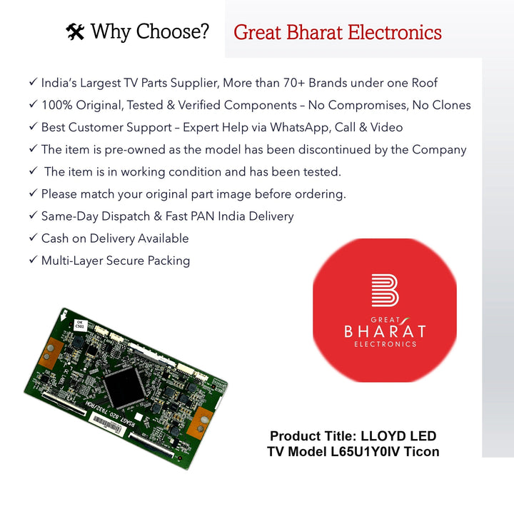 മോഡൽ L49FYK Lloyd LED TV T-Con ബോർഡ്