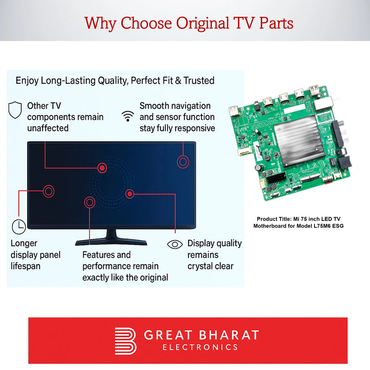 Mi 75 inch LED TV Motherboard for Model L75M6-ESG