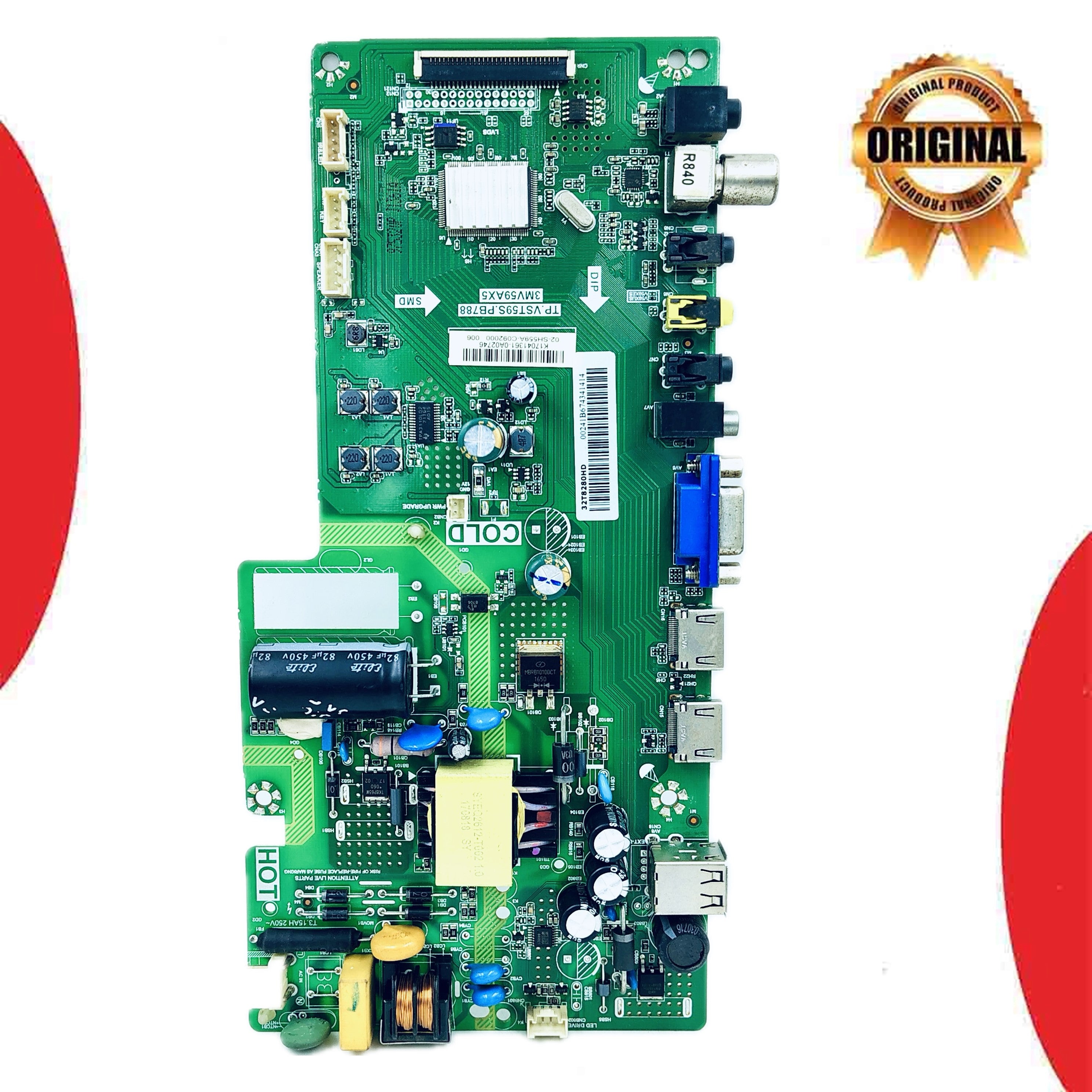 माइक्रोमैक्स 32 इंच एलईडी टीवी मदरबोर्ड मॉडल 32T7260HD1 के लिए