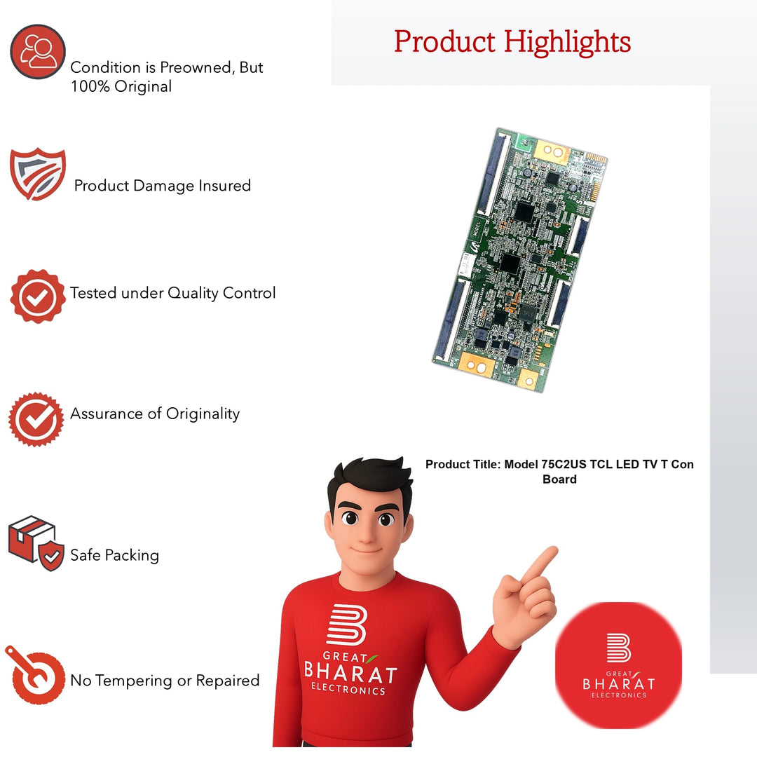 Model 75C2US TCL LED TV T-Con Board