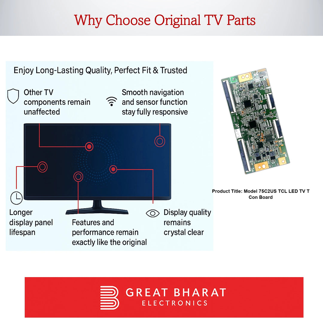 Model 75C2US TCL LED TV T-Con Board