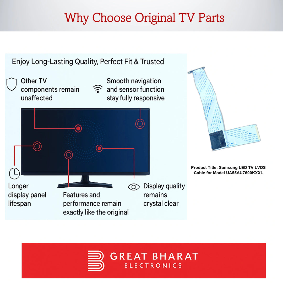 सैमसंग एलईडी टीवी LVDS केबल – मॉडल UA55AUE70AKLXL 