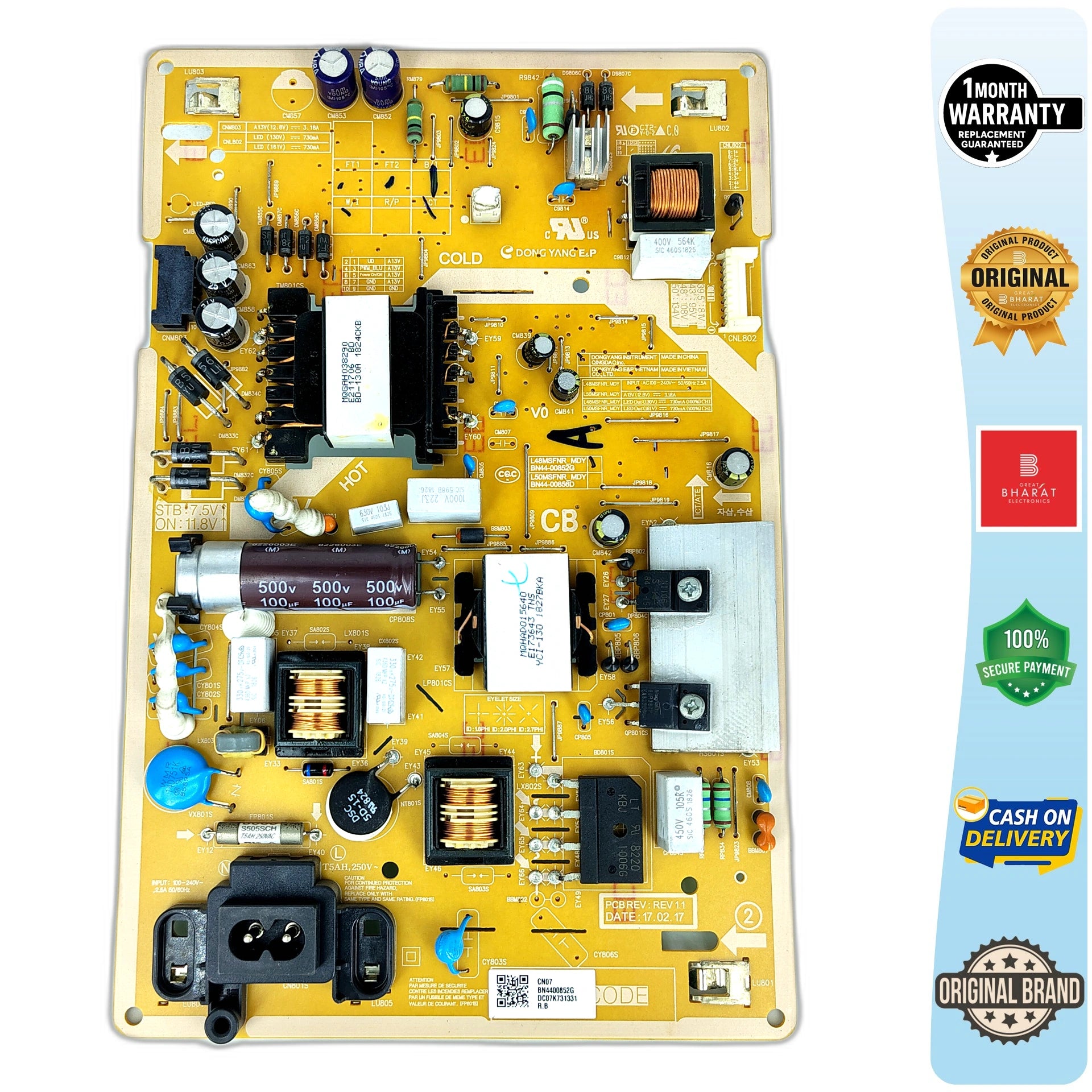 Samsung UA43N5370AUXXL AR Power Supply Board – Original Samsung 43 Inch LED TV SMPS