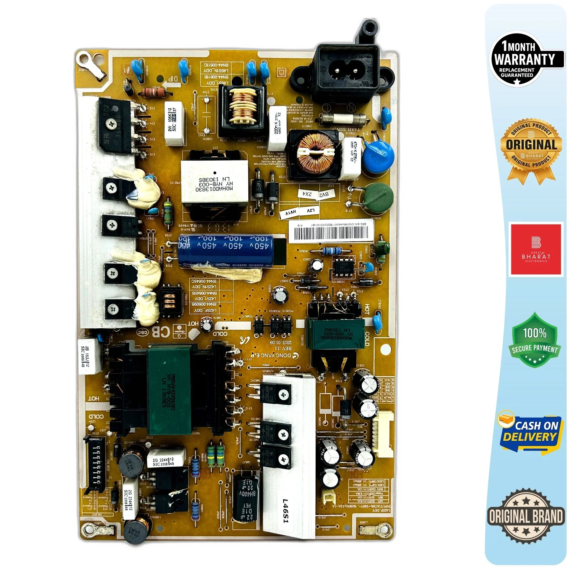 SamsungUA46F5100ARPowerSupplyBoard_OriginalSamsung46InchLEDTVSMPS_1 - Great Bharat Electronics