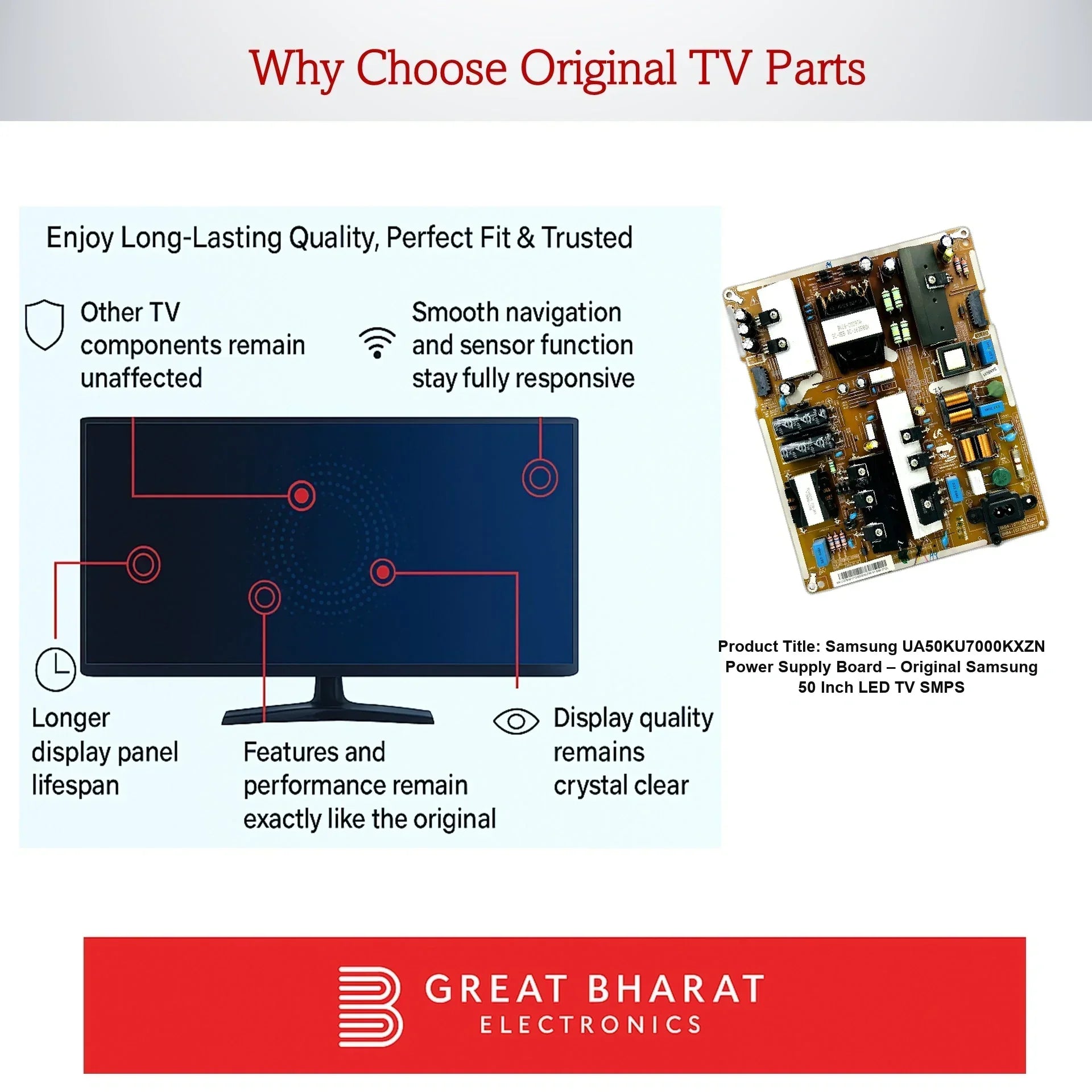 SamsungUA50KU7000KXZNPowerSupplyBoard_OriginalSamsung50InchLEDTVSMPS_Slide3 - Great Bharat Electronics