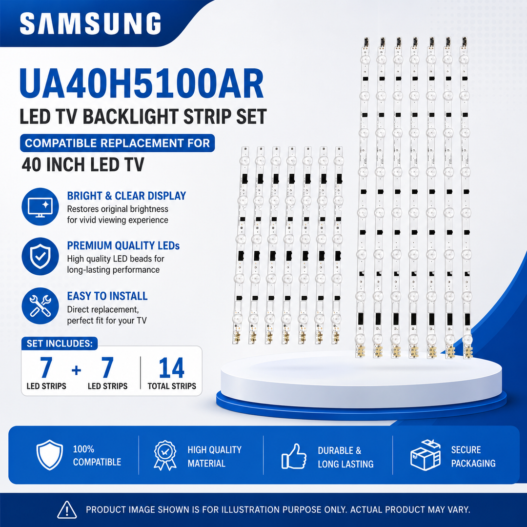 Samsung UA40H5100AR LED TV Backlight Strip Set | Compatible Replacement for 40 Inch LED TV