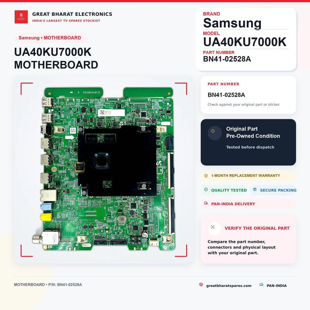 Samsung UA40KU7000K Motherboard – Original Samsung 40 Inch LED TV Main Board
