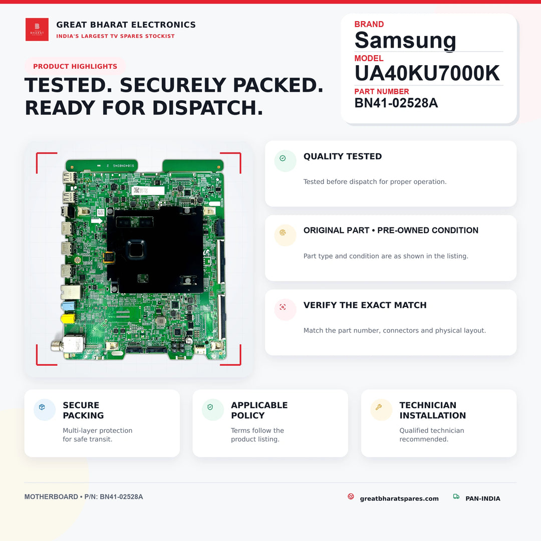 Samsung UA40KU7000K Motherboard – Original Samsung 40 Inch LED TV Main Board
