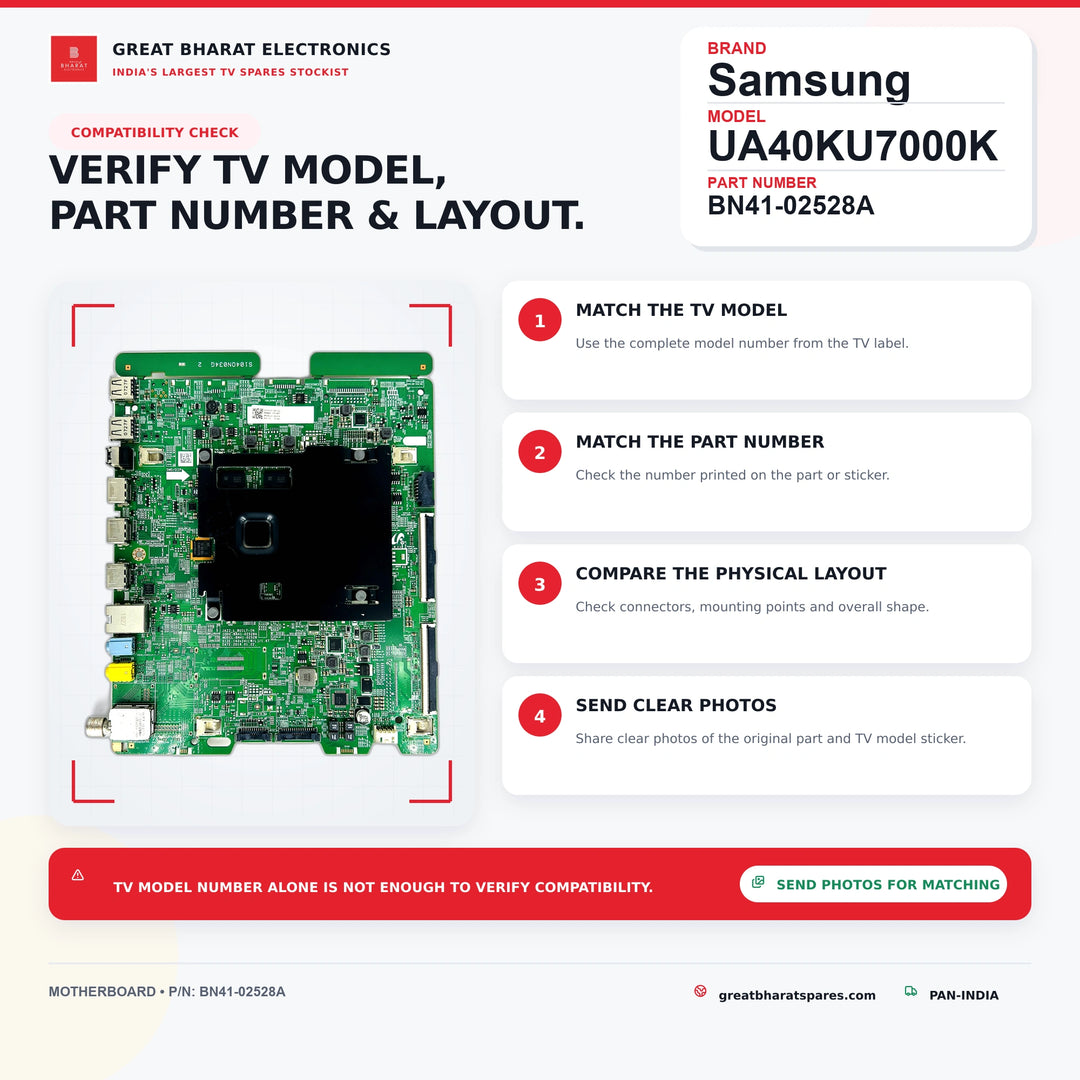 Samsung UA40KU7000K Motherboard – Original Samsung 40 Inch LED TV Main Board