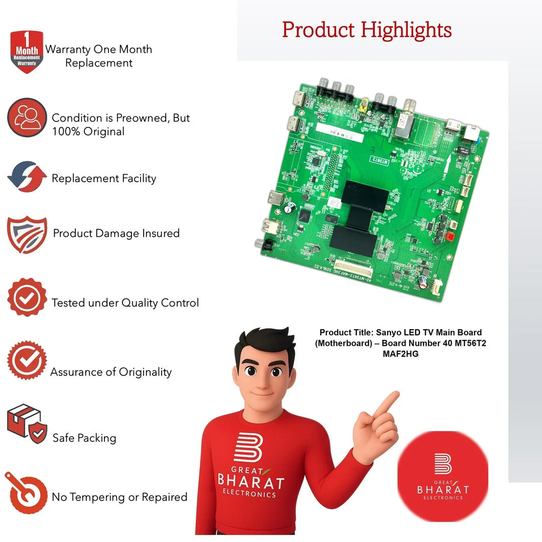 SanyoLEDTVMainBoard_Motherboard_BoardNumber40-MT56T2-MAF2HG_2_34e85208-be1d-4716-8cec-482ac6fa5fcc - Great Bharat Electronics