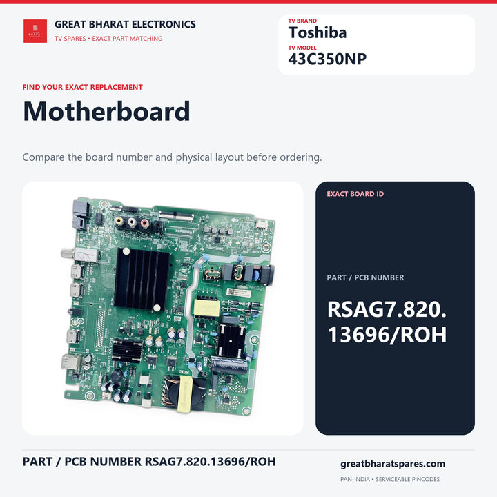 Toshiba 43C350NP Motherboard – Original Toshiba 43 Inch LED TV Main Board