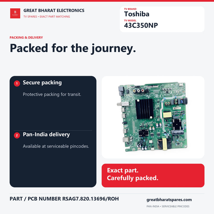 Toshiba 43C350NP Motherboard – Original Toshiba 43 Inch LED TV Main Board