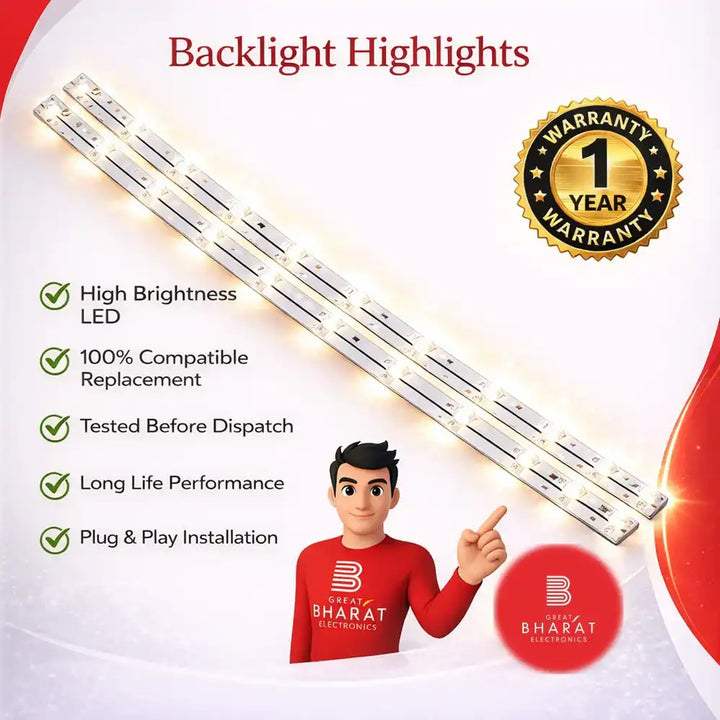 LG 43UJ632T LED TV Backlight Strip 43 Inch Replacement - Great Bharat Electronics