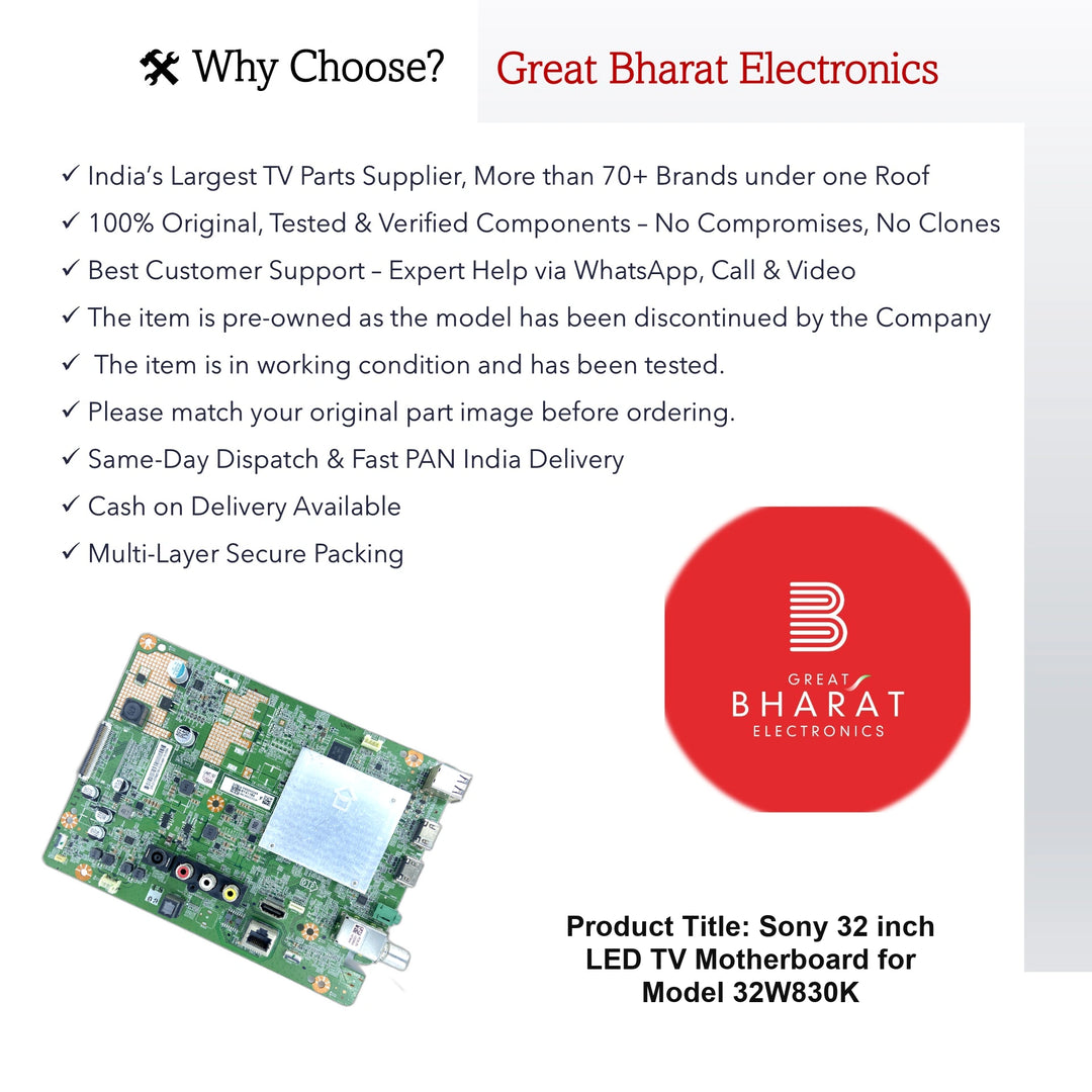 32W622G மாடலுக்கான சோனி 32 இன்ச் LED TV மதர்போர்டு