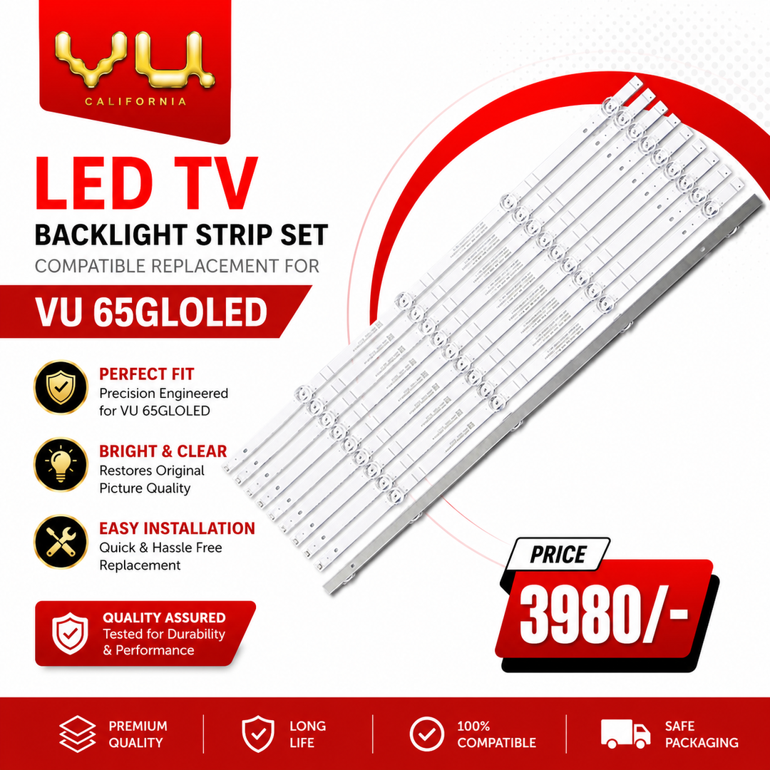 VU 65GloLED LED TV Backlight Strip Set | Compatible Replacement for 65 Inch LED TV