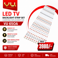 VU 65OA LED TV Backlight Strip Set | Compatible Replacement for 65 Inch LED TV