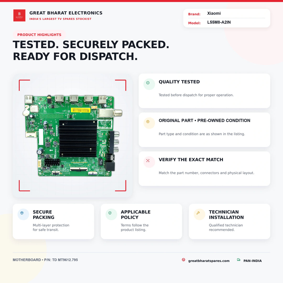 Model L55M8-A2IN Xiaomi LED TV Motherboard