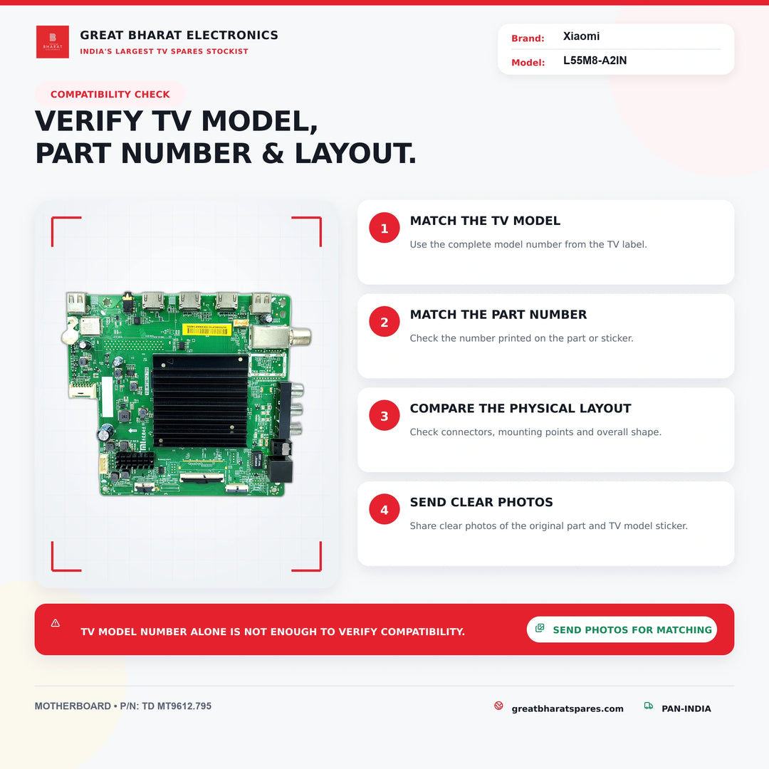 Model L55M8-A2IN Xiaomi LED TV Motherboard