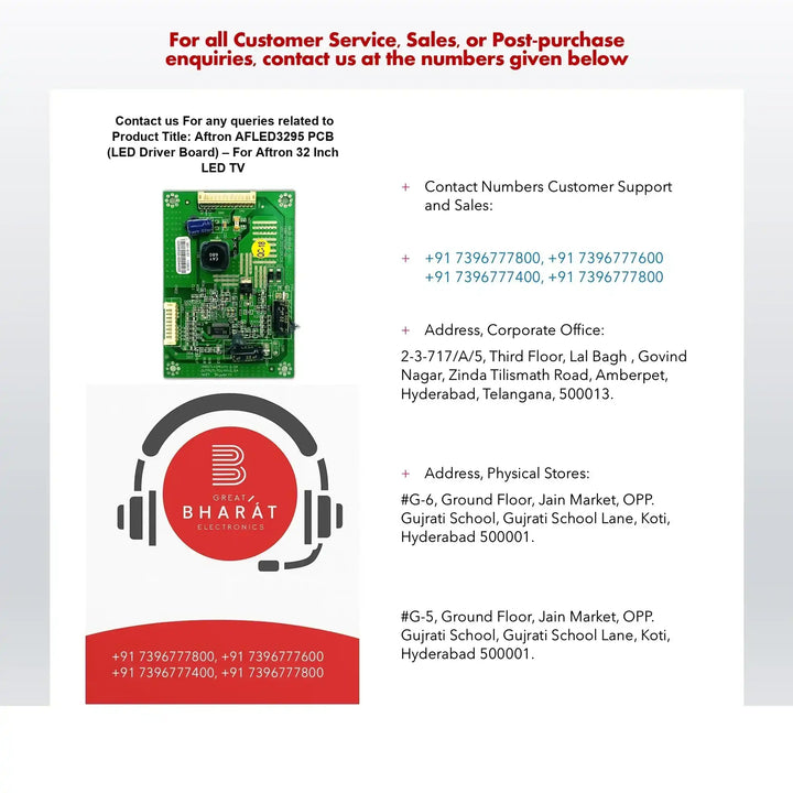Aftron AFLED3295 PCB (LED Driver Board) – For Aftron 32 Inch LED TV - Great Bharat Electronics