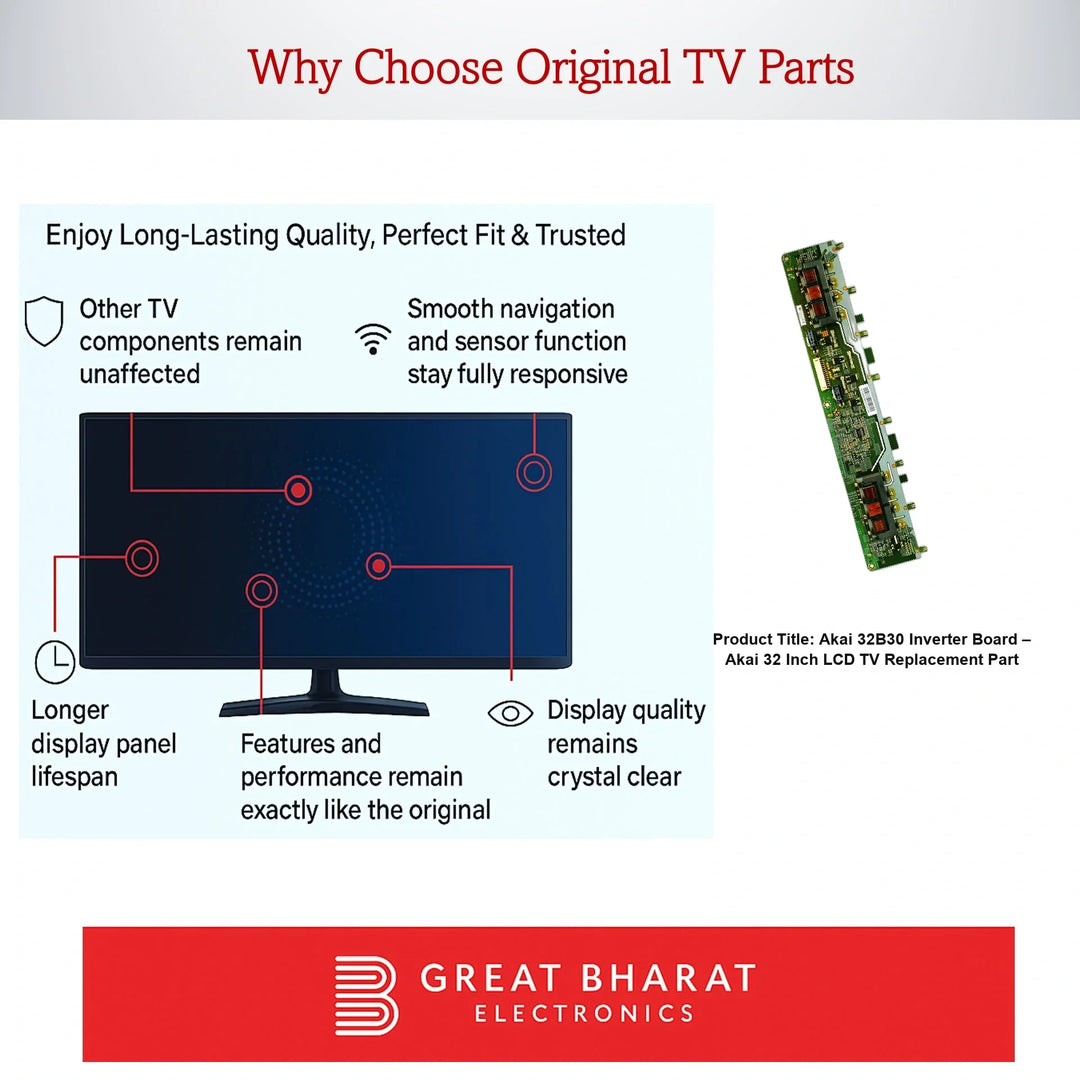 Akai 32B30 Inverter Board – Akai 32 Inch LCD TV Replacement Part - Great Bharat Electronics