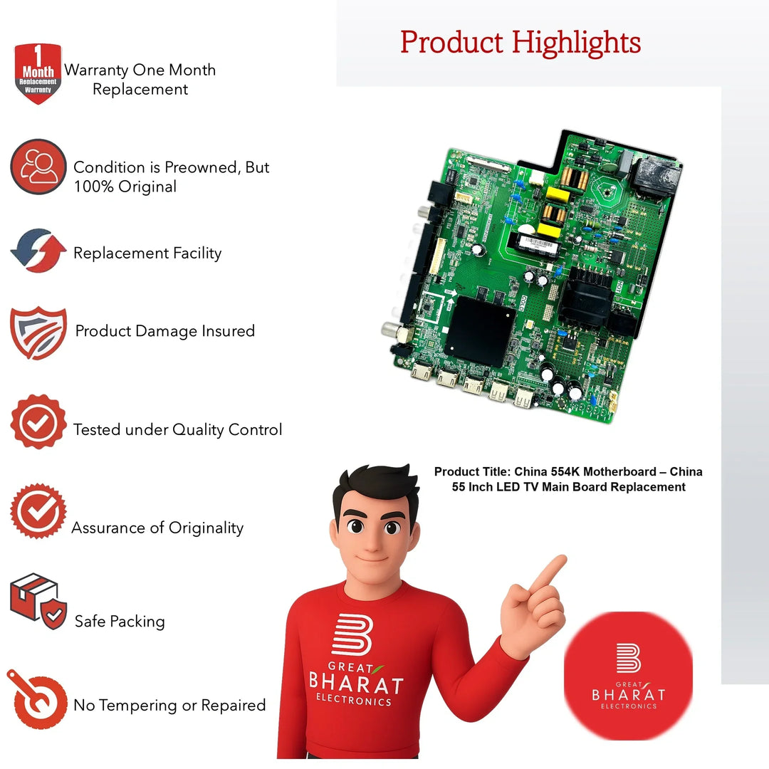 China 554K Motherboard – China 55 Inch LED TV Main Board Replacement - Great Bharat Electronics