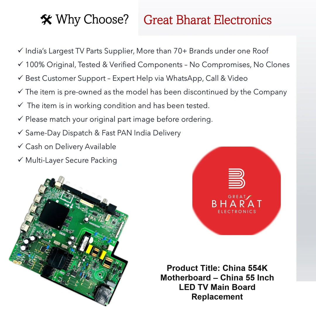 China 554K Motherboard – China 55 Inch LED TV Main Board Replacement - Great Bharat Electronics