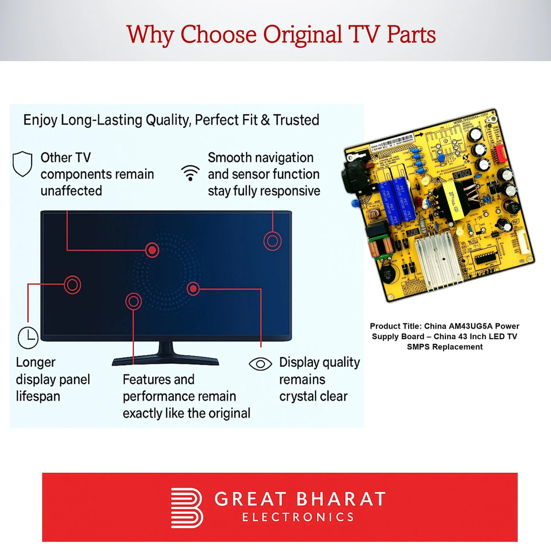 China AM43UG5A Power Supply Board – China 43 Inch LED TV SMPS Replacement - Great Bharat Electronics