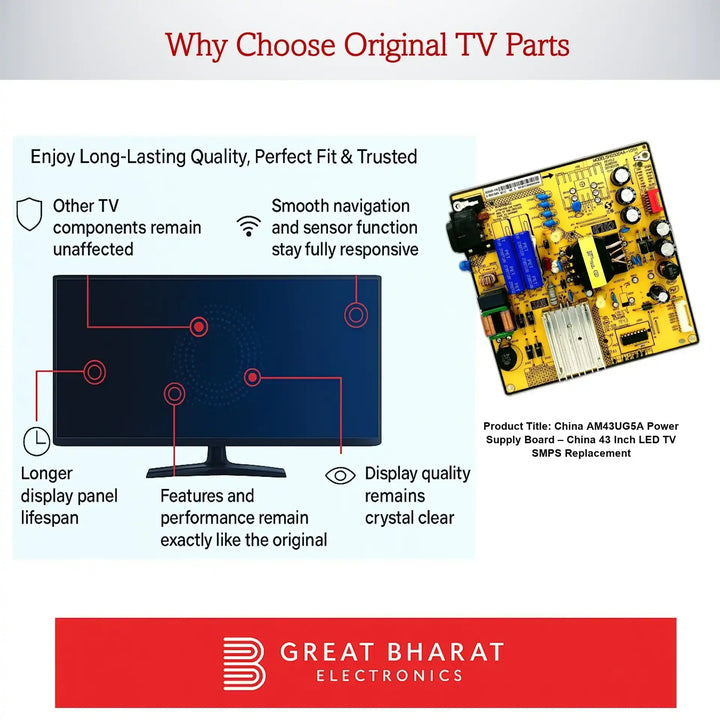China AM43UG5A Power Supply Board – China 43 Inch LED TV SMPS Replacement - Great Bharat Electronics