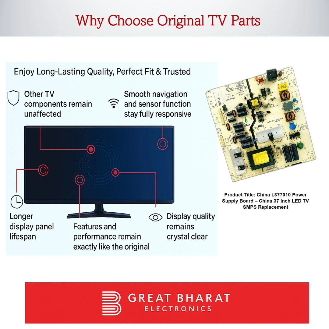 China L377010 Power Supply Board – China 37 Inch LED TV SMPS Replacement - Great Bharat Electronics