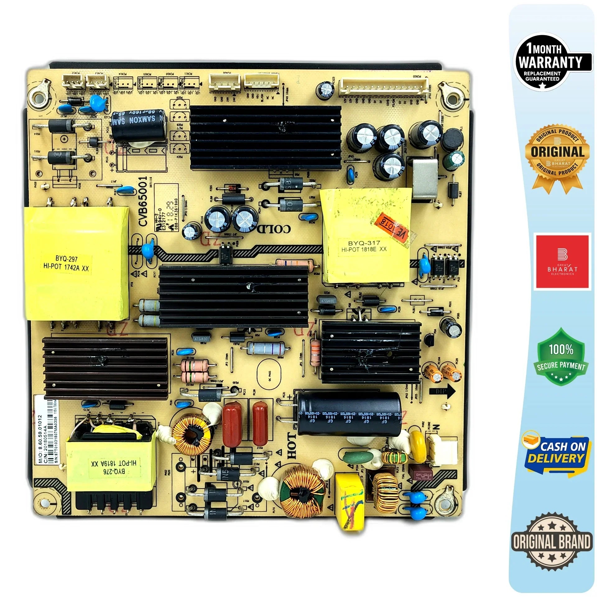 Croma CREL7343 Power Supply Board – Croma 43 Inch LED TV SMPS Replacement - Great Bharat Electronics