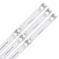 Croma CREL7349 LED backlight strips close-up showing strip code and 7 LED layout