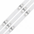 Croma CREL7349 LED backlight strips close-up showing LED lenses and mounting holes