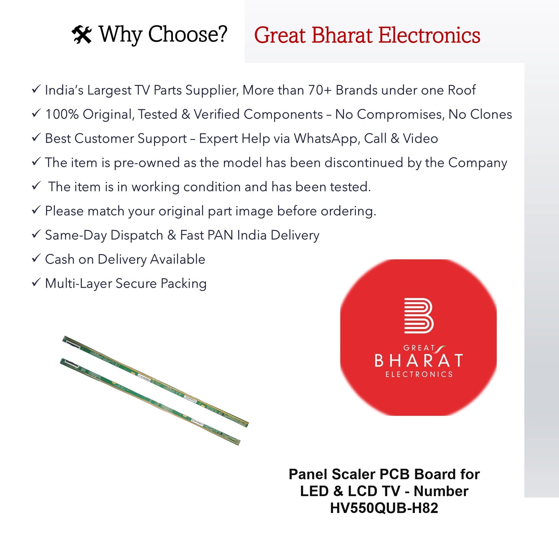 PCB Number HV550QUB-H82 LED TV Panel PCB Board, LED TV Scaler PCB Board