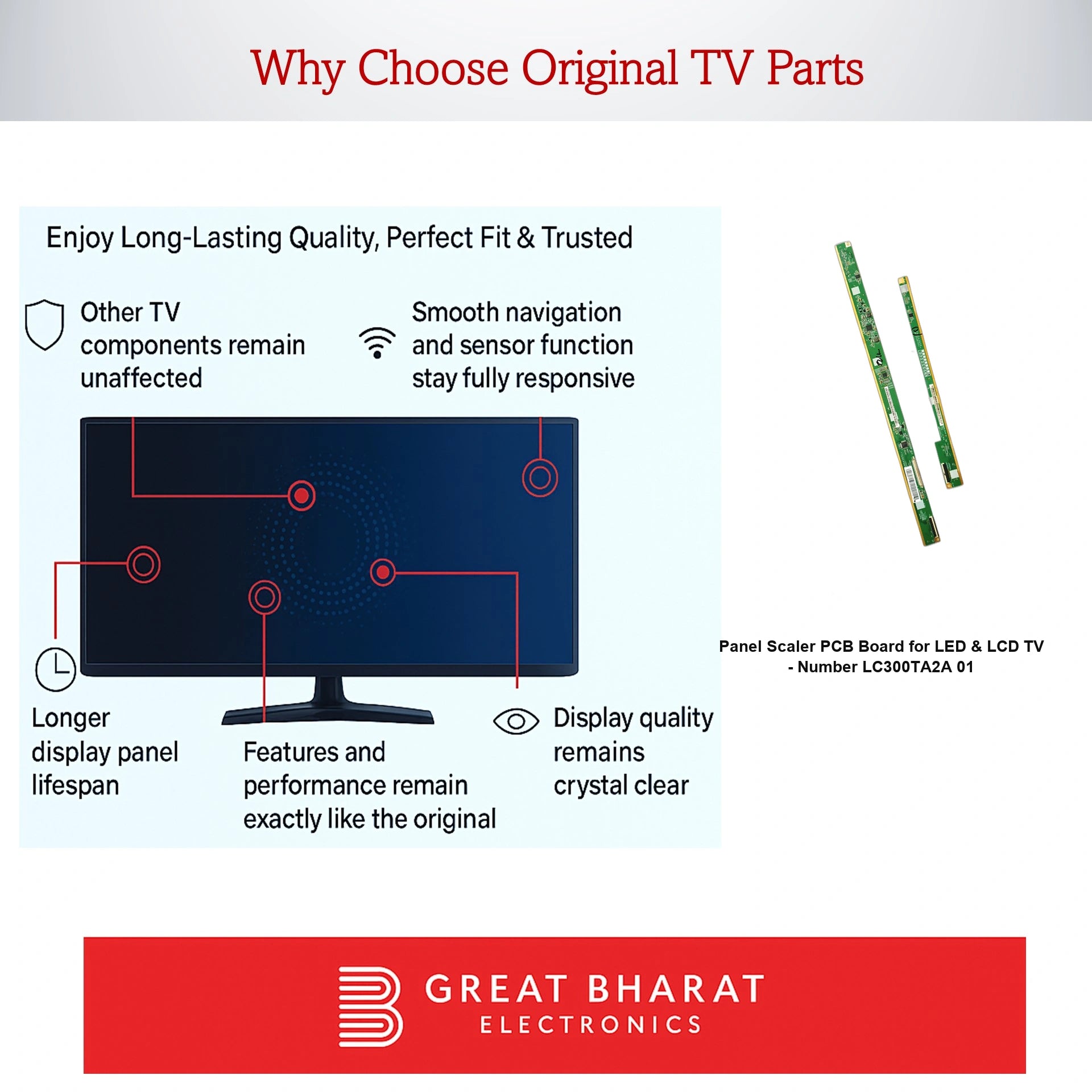 PCB Number LC300TA2A 01 LED TV Panel PCB Board, LED TV Scaler PCB Board
