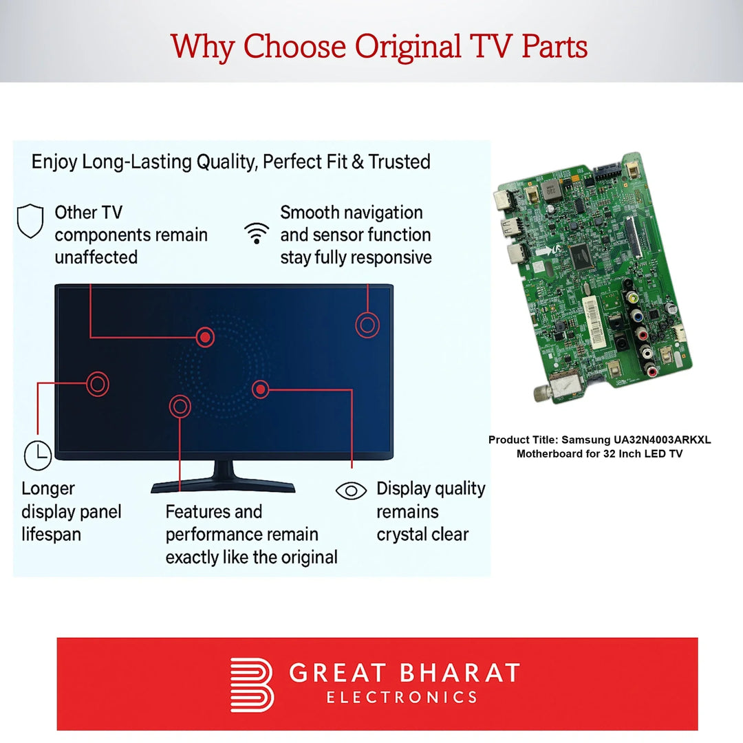 Samsung UA32N4003ARKXL Motherboard for 32 Inch LED TV - Great Bharat Electronics