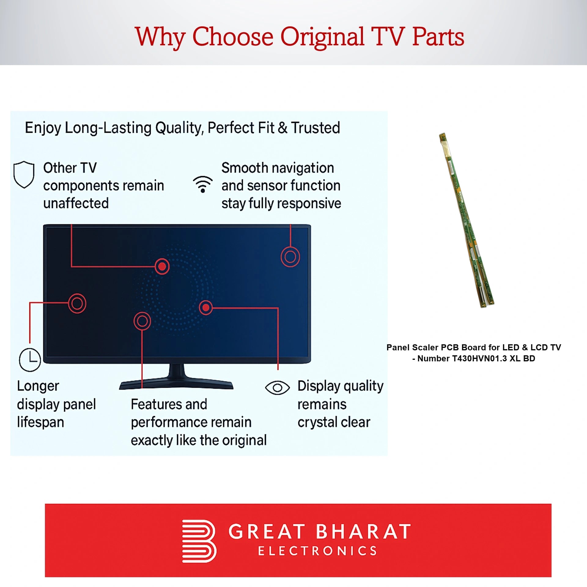 Panel Scaler PCB Board for LED TV - Number T430HVN01.3 XL BD