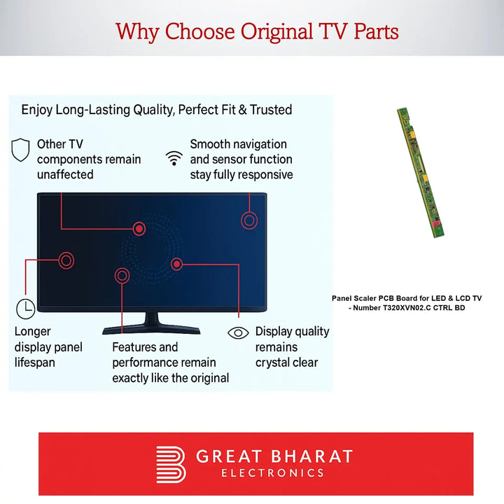 PCB નંબર T320XVN02.C CTRL BD LED TV પેનલ PCB બોર્ડ, LED TV સ્કેલર PCB બોર્ડ
