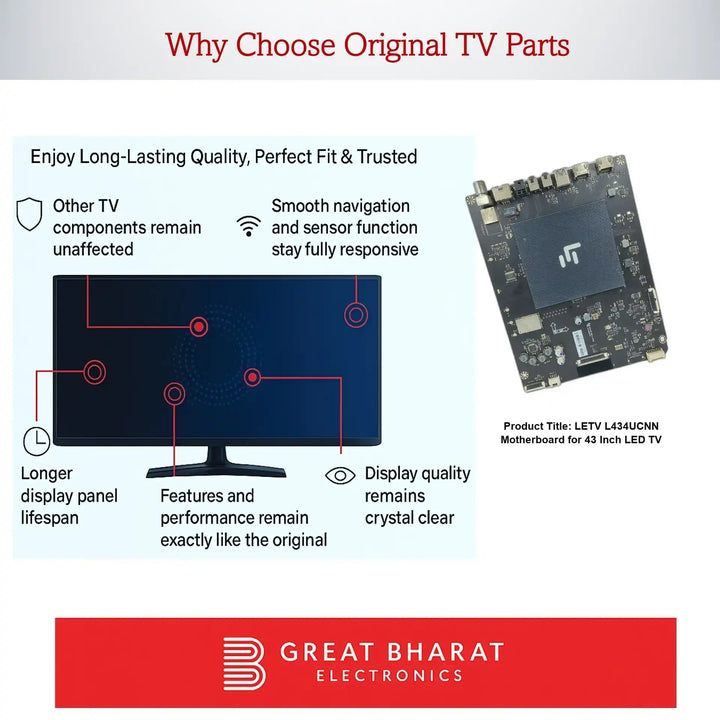 LETV L434UCNN Motherboard for 43 Inch LED TV - Great Bharat Electronics
