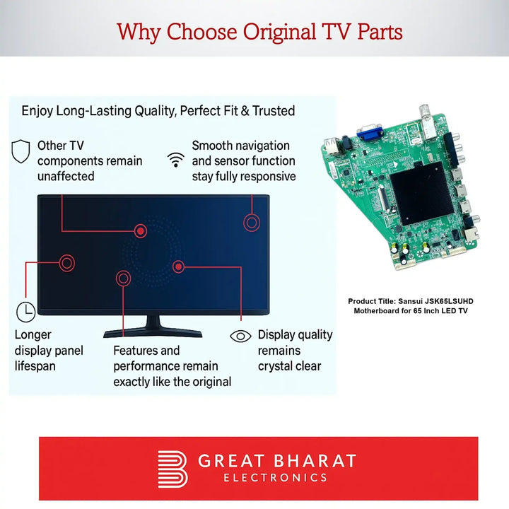 Sansui JSK65LSUHD Motherboard for 65 Inch LED TV - Great Bharat Electronics