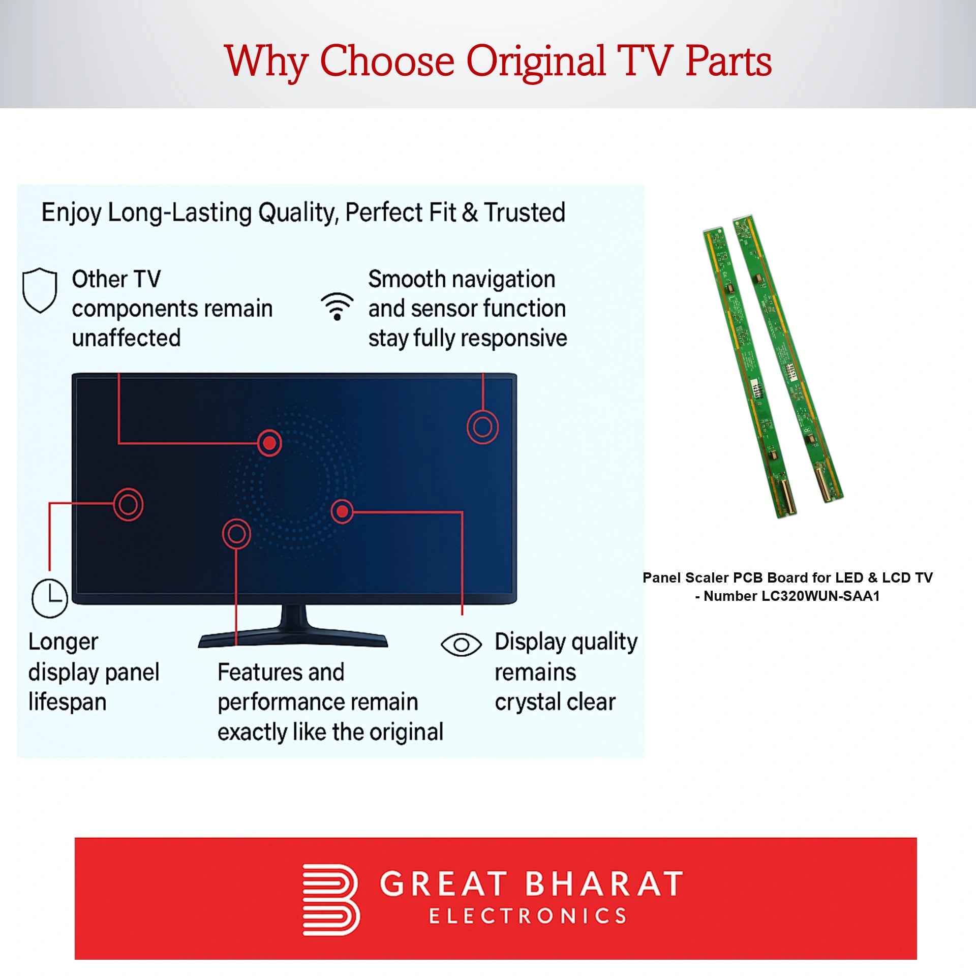 PCB Number LC320WUN-SAA1 LED TV Panel PCB Board, LED TV Scaler PCB Board