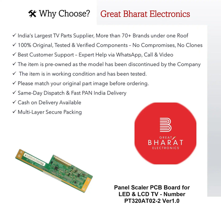 PCB Number PT320AT02-2 Ver1.0 LED TV Panel PCB Board, LED TV Scaler PCB Board