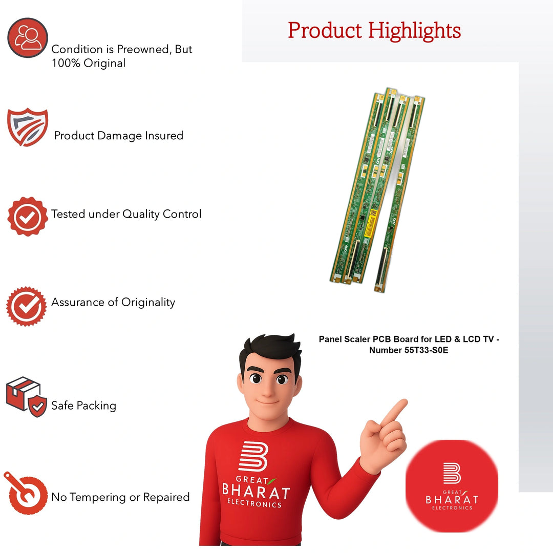 PCB Number 55T33-S0E LED TV Panel PCB Board, LED TV Scaler PCB Board