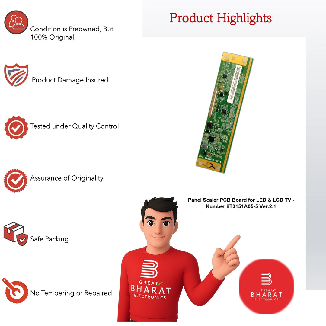 PCB Number 8T3151A05-5 Ver.2.1 LED TV Panel PCB Board, LED TV Scaler PCB Board