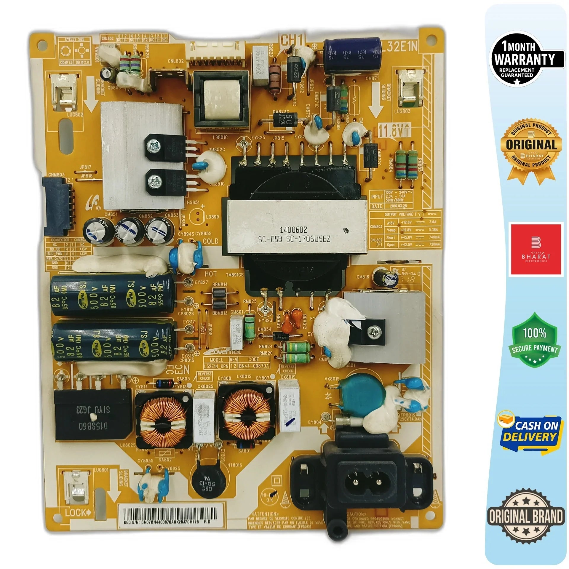 Samsung UA32M5570ALXL Power Supply for 32 Inch LED TV - Great Bharat Electronics